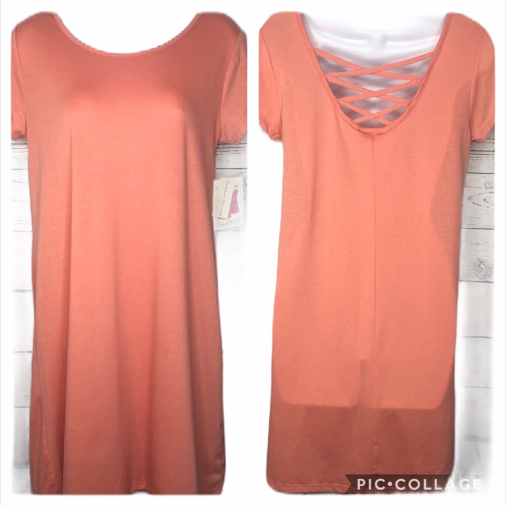 🆕 Criss cross back short sleeve dress